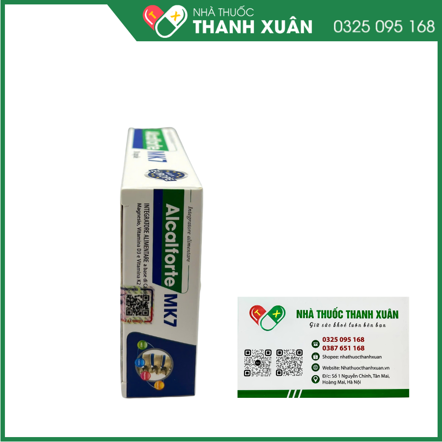 Alcalforte MK7 - Bổ sung canxi, magie, vitamin D3, vitamin K2 cho cơ thể